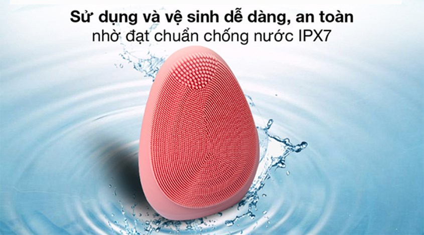 Máy rửa mặt chống nước chuẩn IPX7 dễ dàng vệ sinh ngay dưới vòi nước