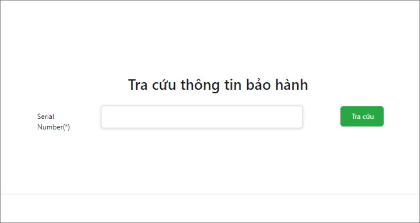 Tra cứu thông tin bảo hành