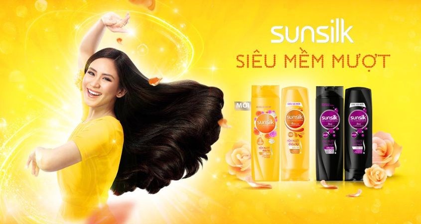 Dầu xả Sunsilk giúp tóc mềm mượt