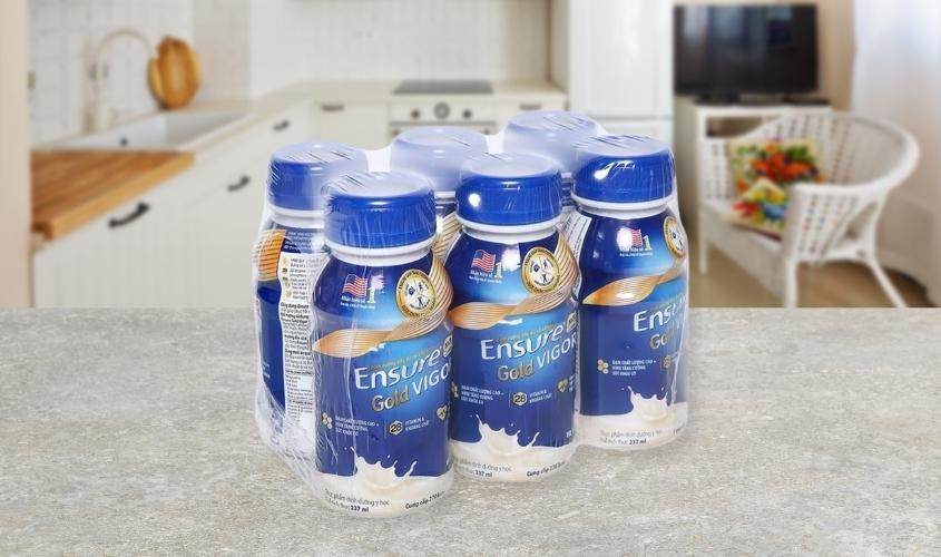Sữa bột pha sẵn Ensure Gold Vigor hương Vani 237 ml giàu Vitamin B12 giúp tăng năng lượng