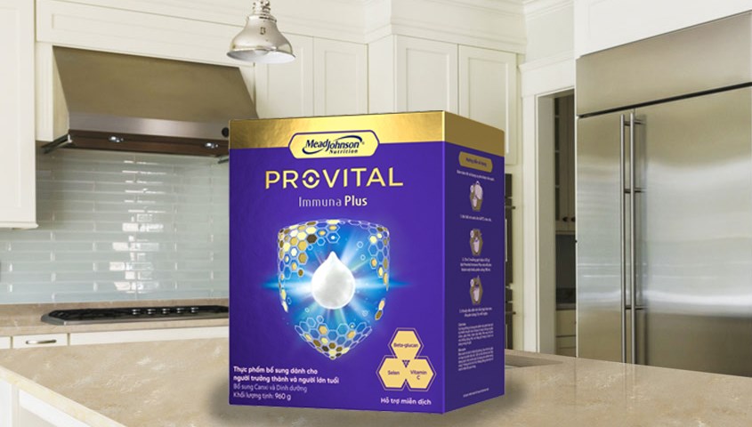 Sữa bột Provital Immuna Plus 960g chứa thành phần Vitamin B12 giúp bổ não