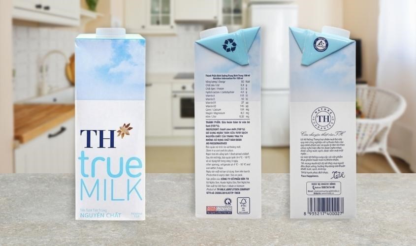 Sữa tươi TH true MILK không đường 1 lít