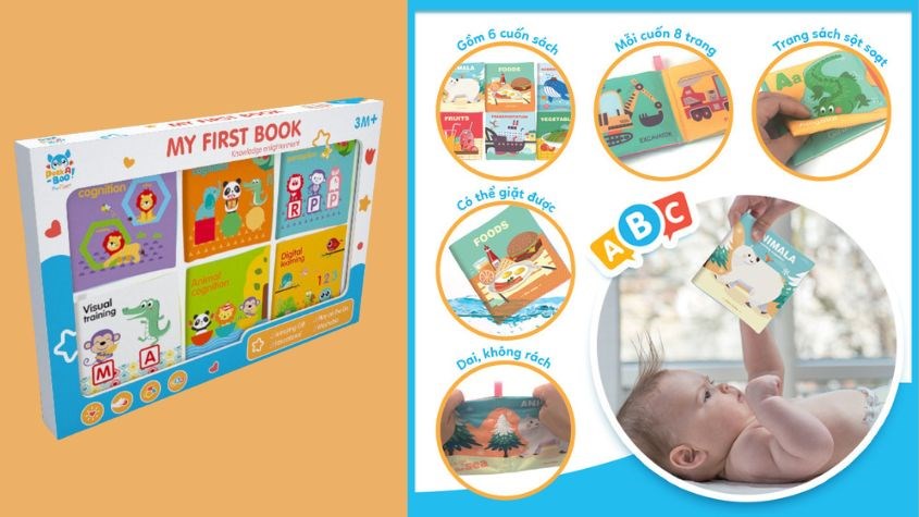 Sách vải đầu tiên cho bé Peek A-Boo 9972