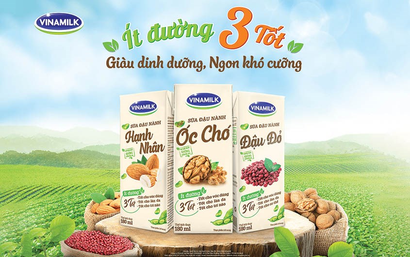 Sữa hạt Vinamilk chứa nhiều vitamin mang đến lợi ích 3 TỐT
