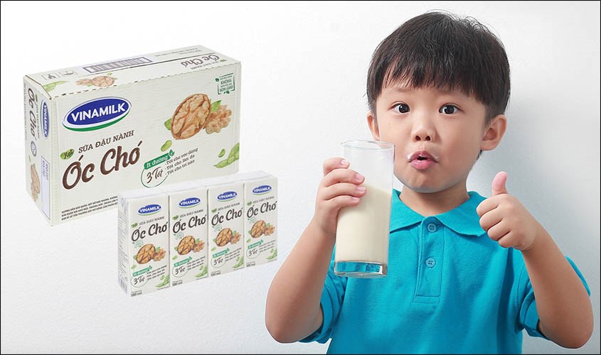 Thùng 48 hộp sữa đậu nành hạt óc chó Vinamilk 180 ml