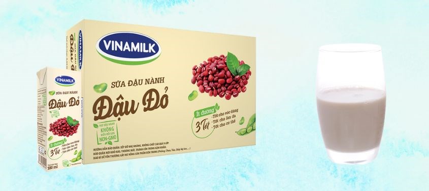 Thùng 48 hộp sữa đậu nành đậu đỏ Vinamilk 180 ml