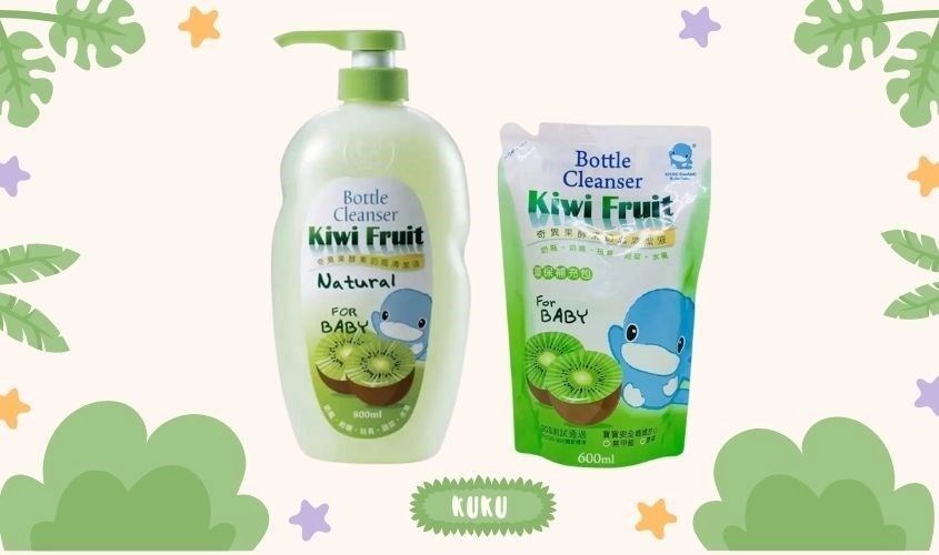 Nước rửa bình sữa KuKu KU1078 chai 800 ml hương kiwi