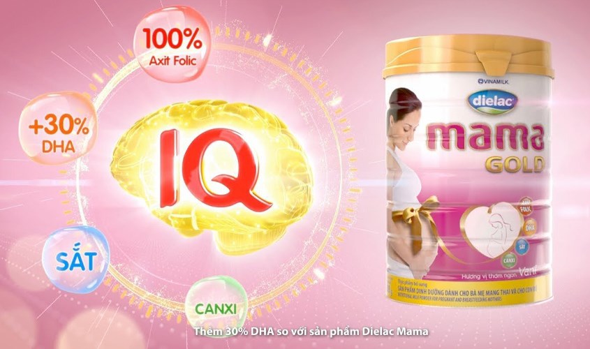 Sữa bầu Dielac Mama Gold tốt cho sự phát triển não bộ của trẻ