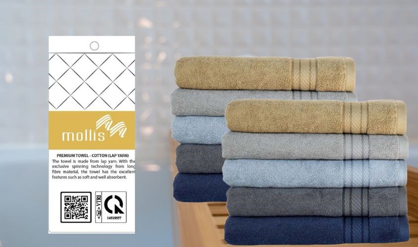 Khăn mặt cotton lapyarn Mollis FM8V 34x78 cm