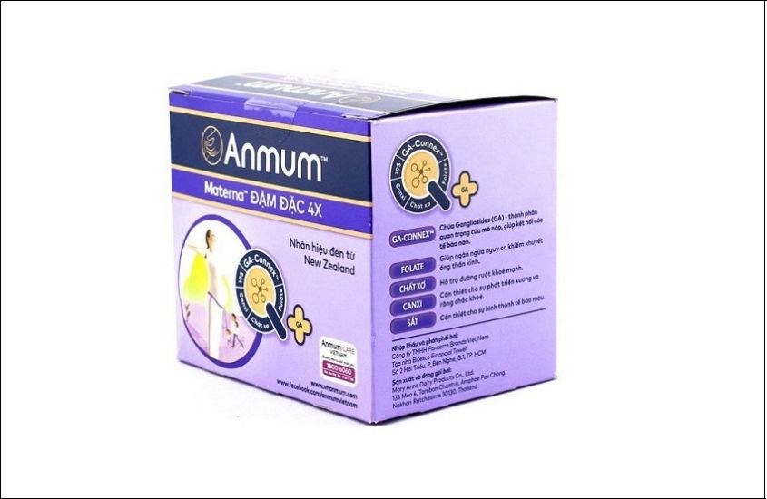 Sữa bột pha sẵn Anmum Materna đậm đặc 4x vani