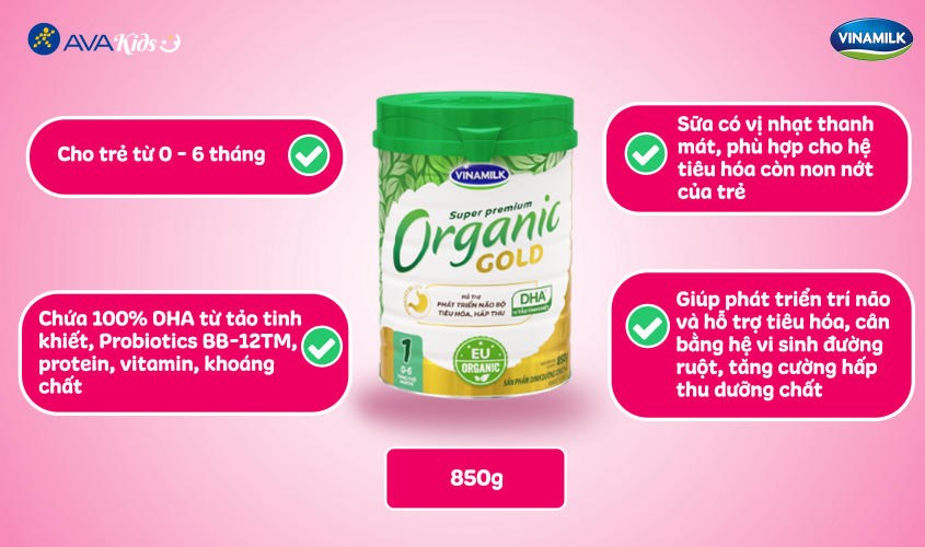 Sữa bột VINAMILK ORGANIC GOLD