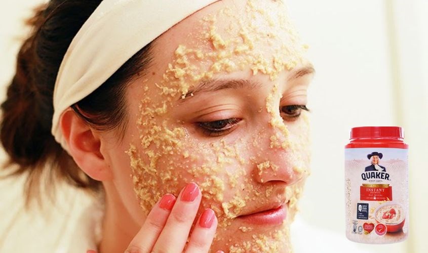 Dùng bột yến mạch trái cây Quaker làm sạch da mặt giúp da tươi tắn hơn sau khi sử dụng