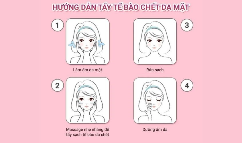 Tẩy tế bào chết để làm sạch da mặt