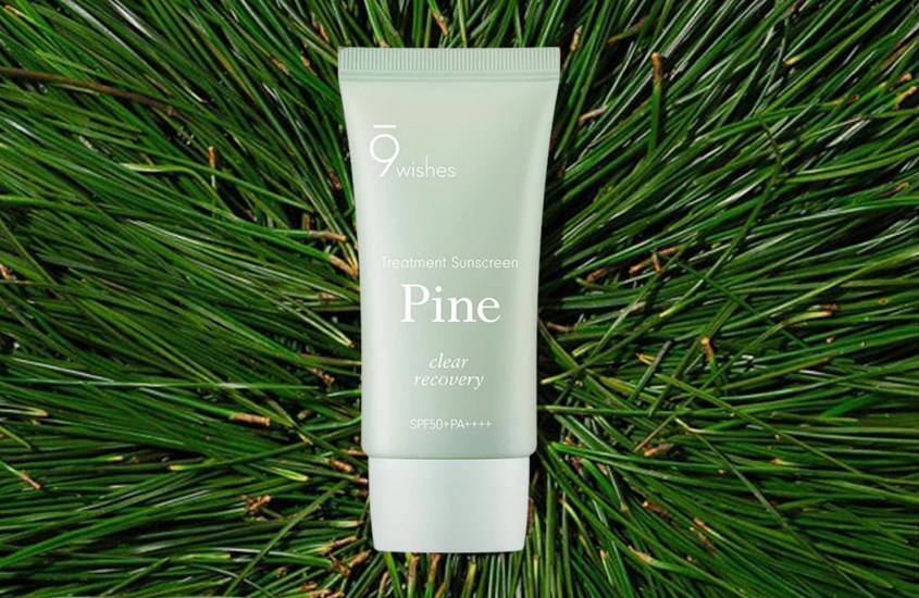Kem chống nắng thanh lọc và phục hồi da 9 Wishes Pine SPF 50+ PA++++ 50 ml
