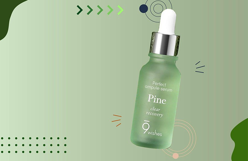 Dùng xịt khoáng kết hợp với tinh chất thanh lọc và phục hồi da 9 Wishes Amazing Pine Ampule 25 ml để tăng hiệu quả