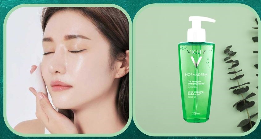 Gel rửa mặt làm sạch sâu, giảm bã nhờn dành cho da dầu mụn Vichy Normaderm 200 ml