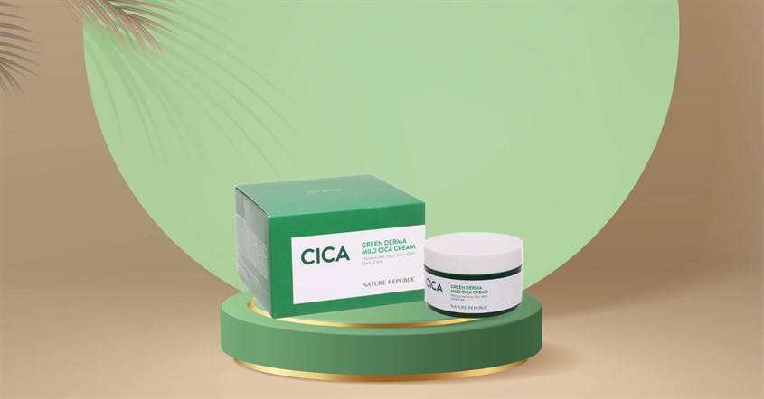 Kem dưỡng ẩm chiết xuất Rau Má và Keo Ong Nature Republic Green Derma 190 ml