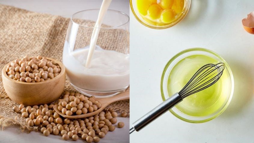 Làm sữa dưỡng thể từ lòng trắng trứng gà và sữa đậu nành