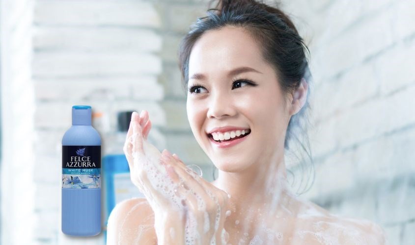 Sữa tắm hương nước hoa Felce Azzurra xạ hương trắng 650 ml