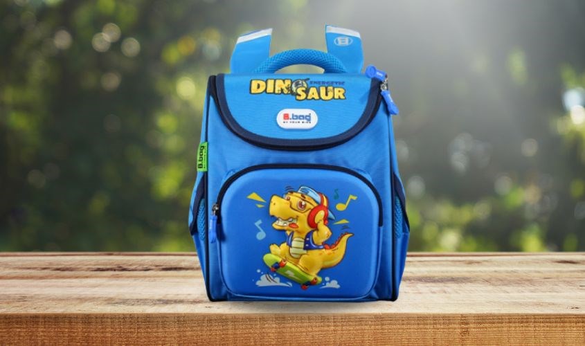 Balo chống gù B.Bag Genius Box F2-Dinosaur B-12-109 xanh đậm