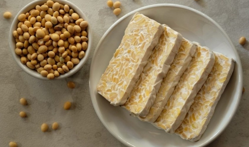 Tempel là đậu nành lên men