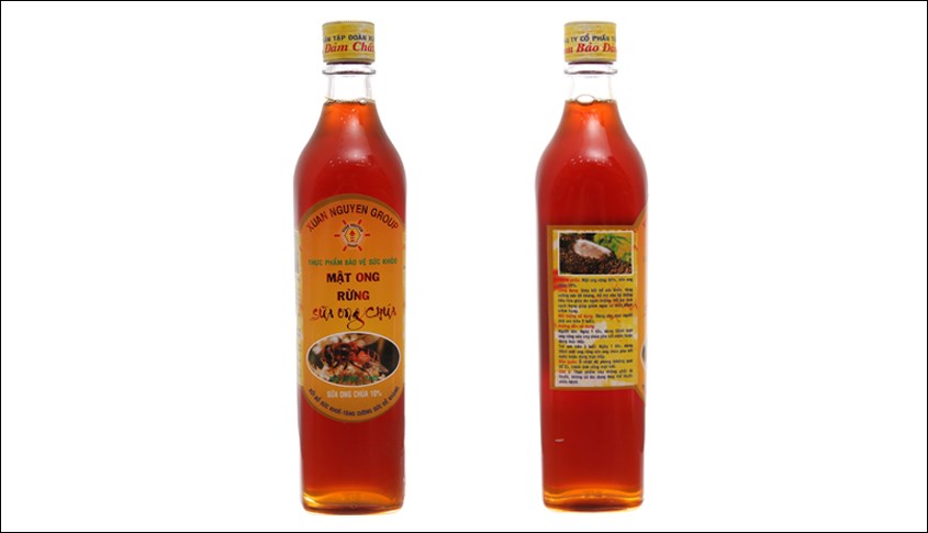 Mật ong rừng nguyên chất pha sữa ong chúa Xuân Nguyên 500 ml Mật ong rừng nguyên chất pha sữa ong chúa Xuân Nguyên 500 ml