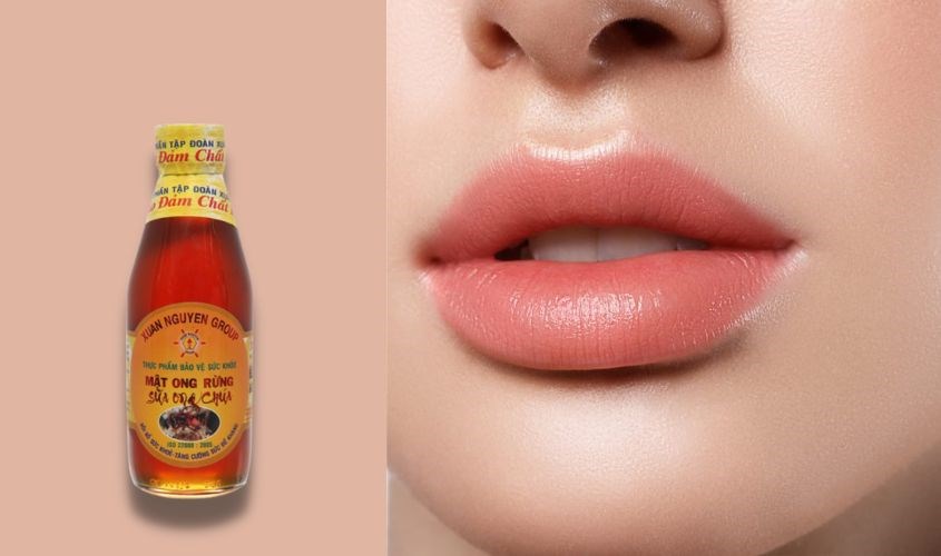 Mật ong rừng nguyên chất pha sữa ong chúa Xuân Nguyên 200 ml giúp trị thâm môi