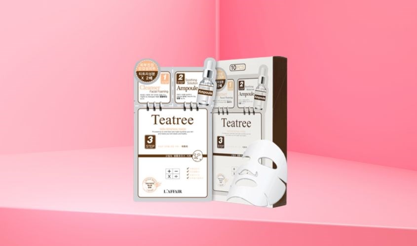 Mặt nạ giấy 3 bước Tràm Trà kiểm soát dầu, mụn Rainbow L