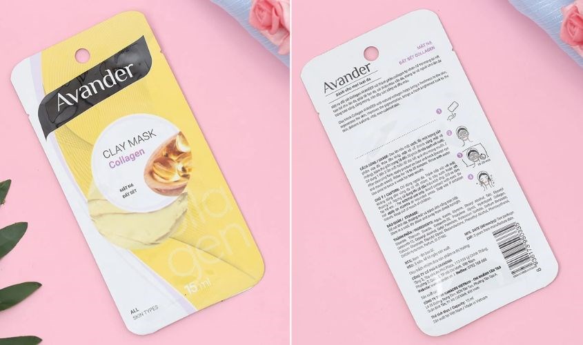 Mặt nạ đất sét Collagen dưỡng sáng, chống lão hoá Avander 15 ml