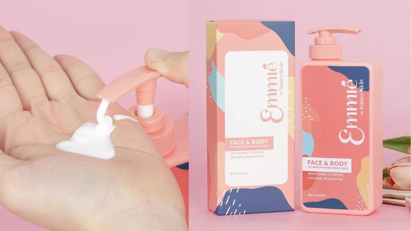 Kem dưỡng trắng toàn thân 5% Niacinamide Emmié Face & Body Emulsion 250g