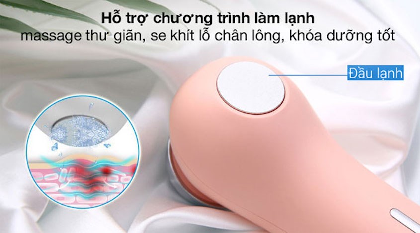 Máy massage đẩy tinh chất Halio Coral với chế độ Cool
