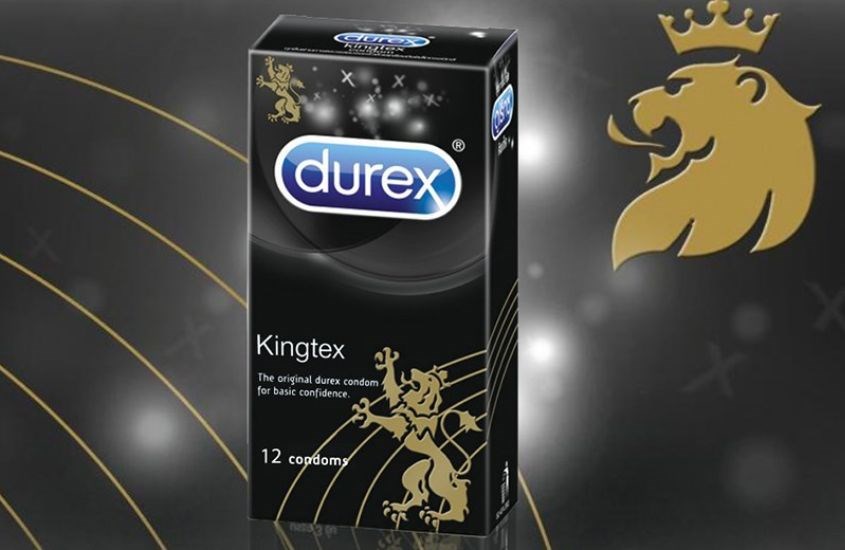 Hộp 12 cái bao cao su Durex Kingtex 49 mm Bao cao su Durex Kingtex 12 bao