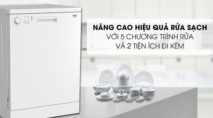 Làm sạch đồ dùng cho trẻ nhỏ và thú cưng bằng máy rửa chén độc lập Beko DFN05311W