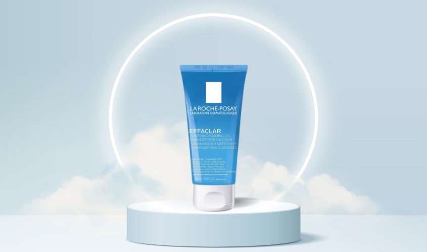 Gel rửa mặt làm dịu và giảm kích ứng cho da dầu mụn và da nhạy cảm La Roche-Posay Effaclar 50 ml