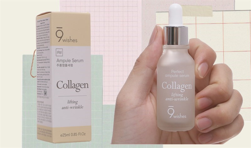 Tinh chất chống lão hóa chiết xuất Collagen 9 Wishes Ultimate Ampule 25 ml