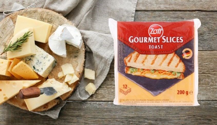 Phô mai Zott Toast Gourmet 200g 12 lát/gói