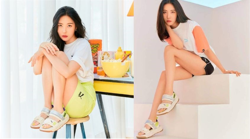 Phối sandal với quần short năng động