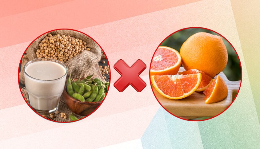 Không nên uống sữa đậu nành ngay sau khi ăn cam quýt