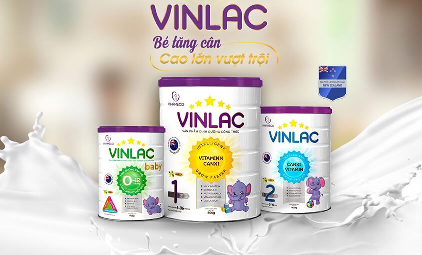 Sữa Vinlac giúp bé phát triển khỏe mạnh