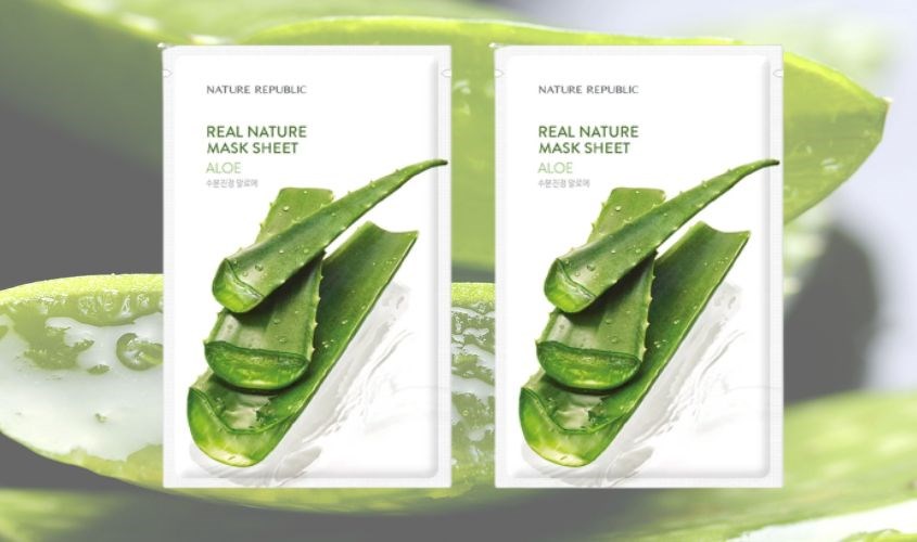 Mặt nạ Lô Hội làm dịu da, cấp ẩm Nature Republic Real Nature Aloe 23 ml 