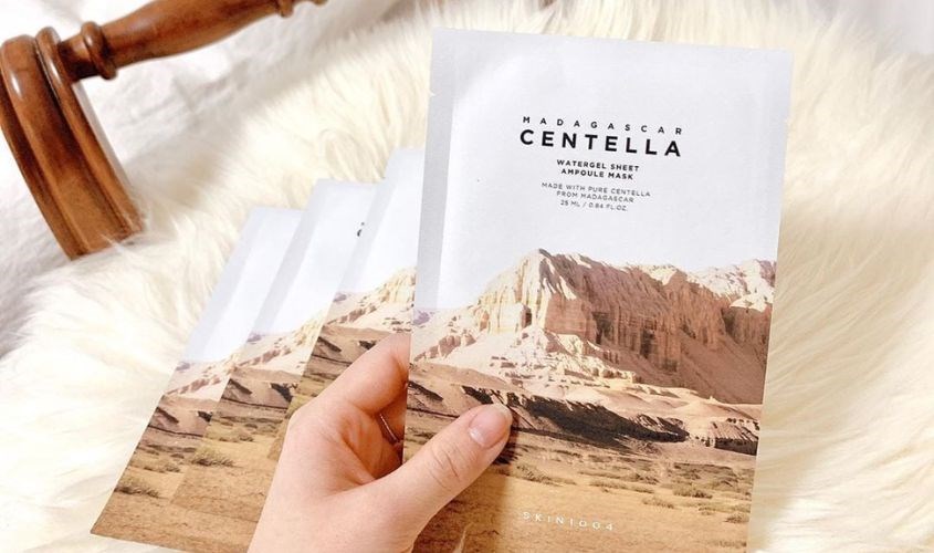 Mặt nạ Rau Má dưỡng ẩm, làm dịu da Skin1004 Madagascar Centella Watergel Sheet Ampoule 25 ml