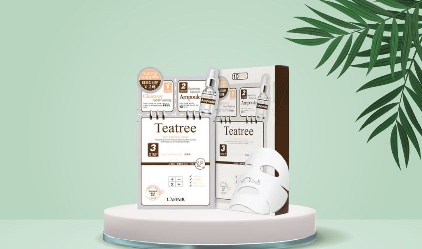 Mặt nạ giấy 3 bước Tràm Trà kiểm soát dầu, mụn Rainbow L