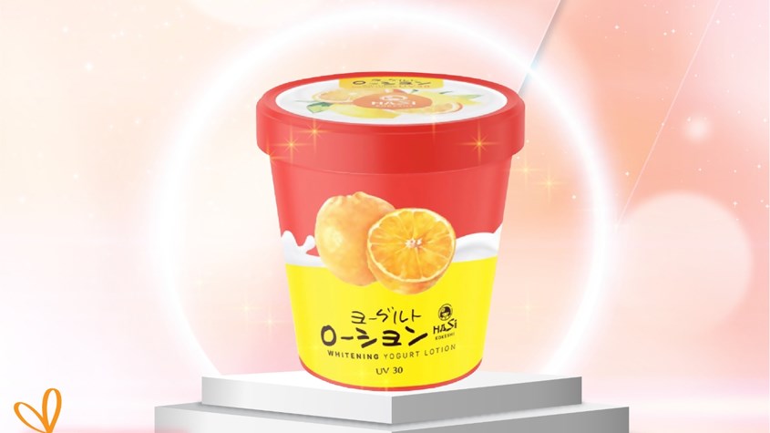 Sữa dưỡng thể chiết xuất cam tươi, chanh vàng trắng da Hasi Yogurt UV30 180g