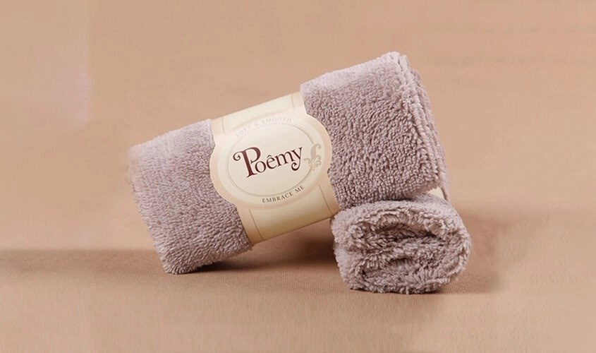 Khăn mặt polyester Poemy 24x50 cm - Màu ngẫu nhiên
