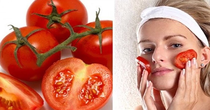 Đắp mặt nạ cà chua trị thâm.