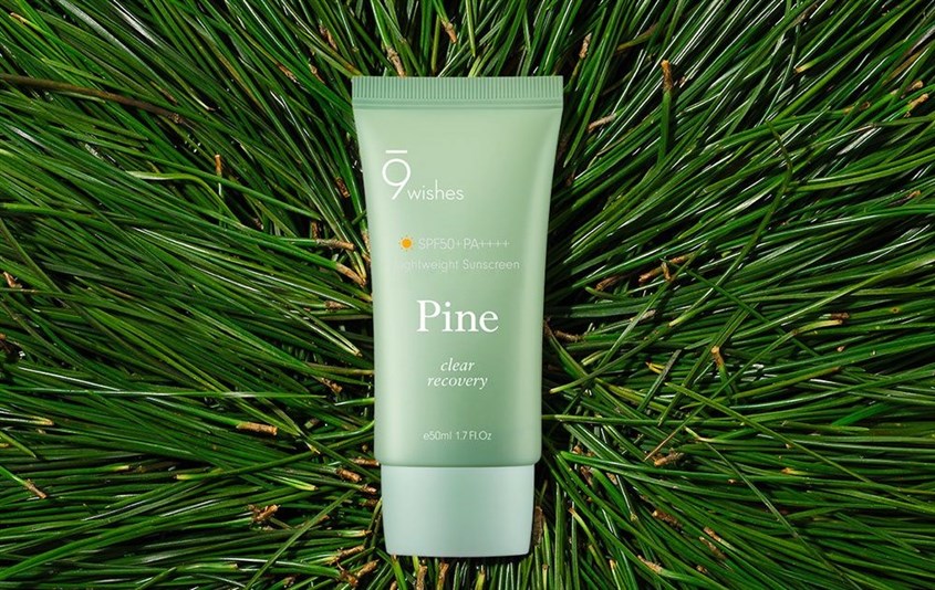 Kem chống nắng thanh lọc và phục hồi da 9 Wishes Pine SPF 50+ PA++++ 50 ml 