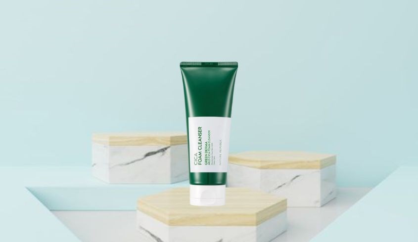 Sữa rửa mặt chiết xuất Keo Ong và Rau Má Nature Republic Green Derma Mild Cica 150 ml