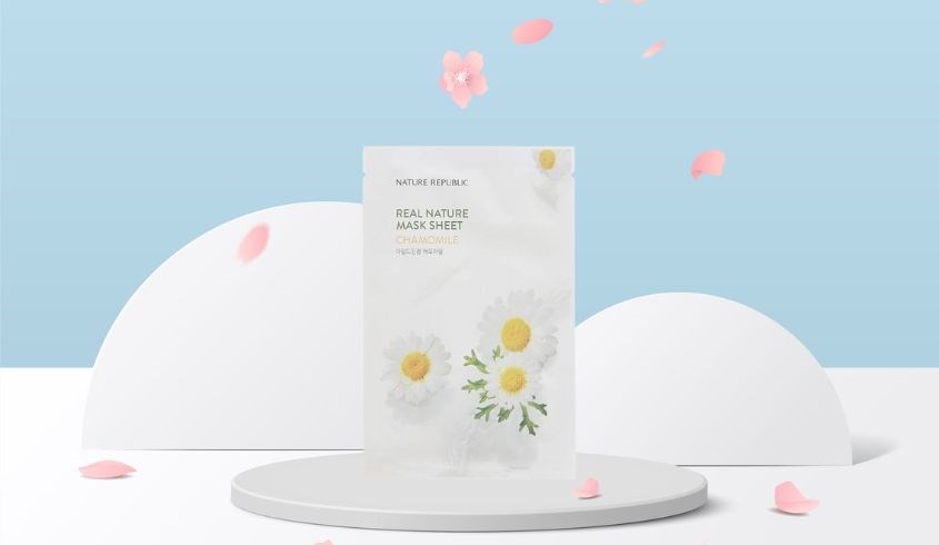 Mặt nạ giấy Hoa Cúc dưỡng ẩm, làm dịu da Nature Republic Chamomile 23 ml