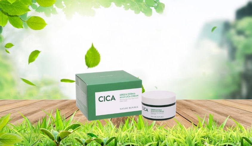 Kem dưỡng ẩm chiết xuất Rau Má và Keo Ong Nature Republic Green Derma Mild Cica 190 ml 