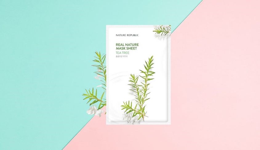 Mặt nạ giấy Tràm Trà kháng viêm, ngăn ngừa mụn Nature Republic Real Nature Tea Tree 23 ml